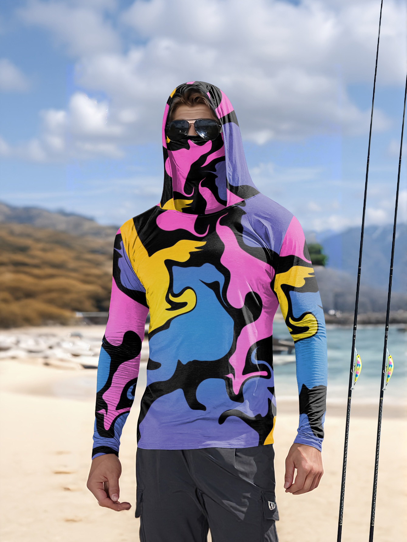 Hunting Fishing Outdoor - Vissershoodie met capuchon, heren shirt met