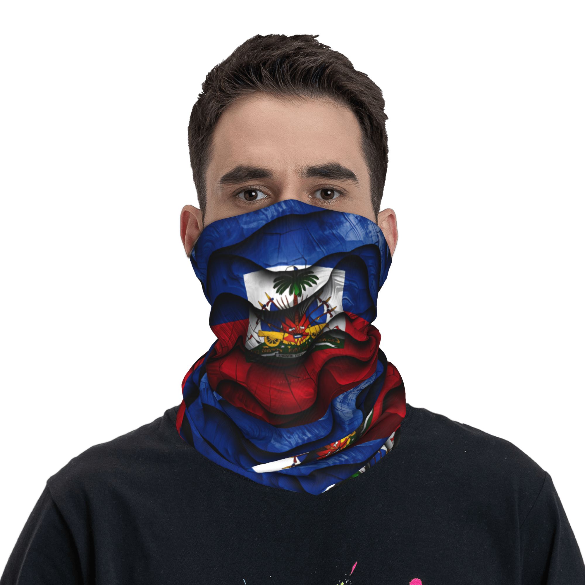 Hunting Fishing Outdoor - Haïtiaanse vlag balaclava jacht vissen tactisch