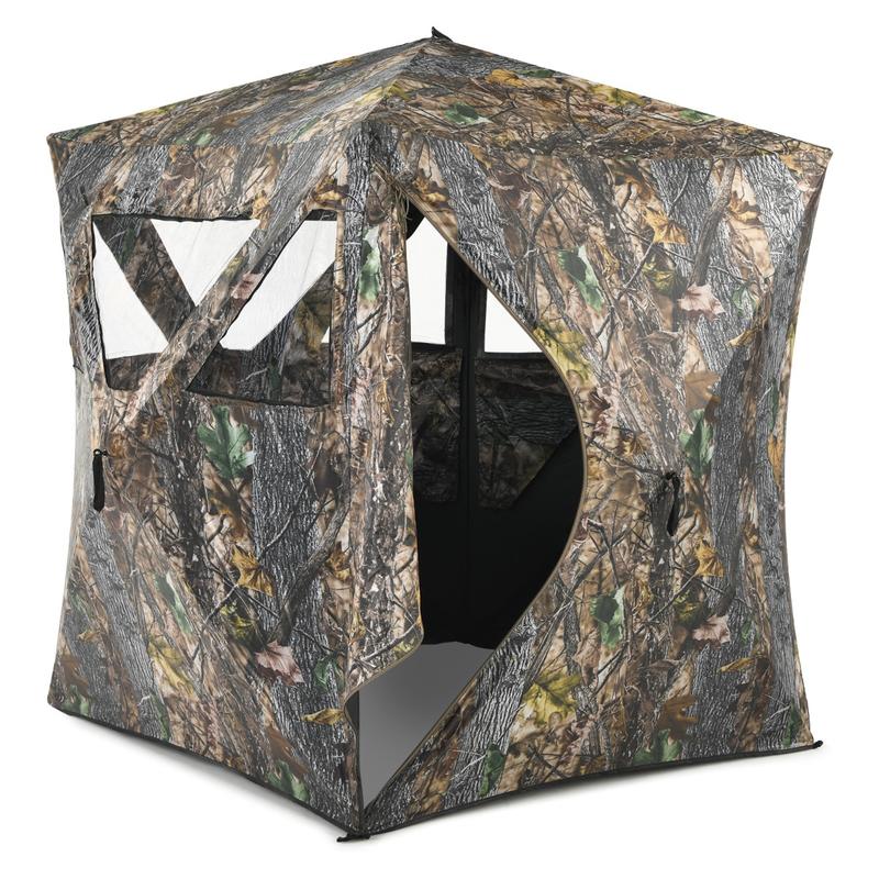 Hunting Outdoors - Draagbare jachtblind met grondpennen en bevestigingsbanden