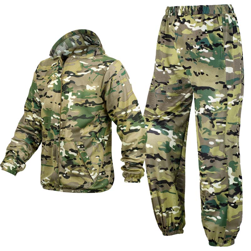 Hunting Outdoor Pants - Zomer cool camouflagepak mesh capuchon ademend