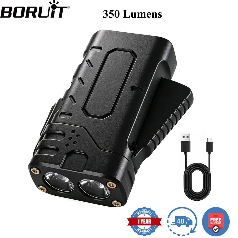 Hunting Fishing Outdoor - BORUIiT Handkruk EDC LED-zaklamp Type-C Oplaadbare