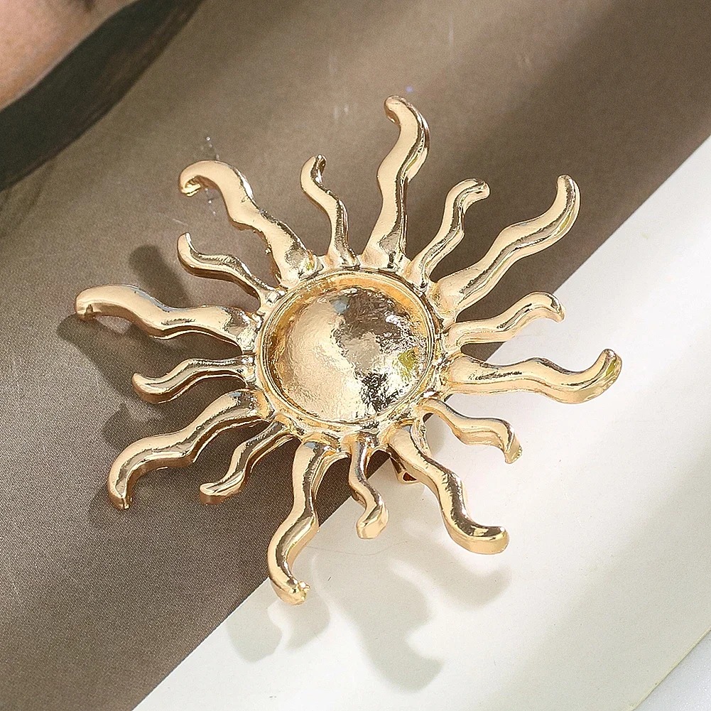Sunburst bloem legering broche - Outdoor Hunting Outfit recensie en prijs