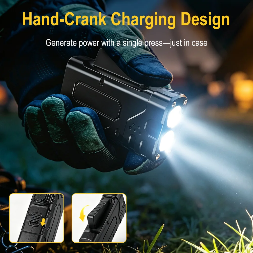 BORUIiT Handkruk EDC LED-zakla - Hunting Fishing Outdoor recensie en prijs